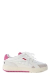 PALM ANGELS WHITE/FUCHSIA LACE-UP SNEAKERS