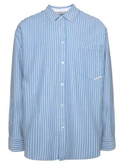 Alexander Wang Man Shirt Light Blue Size S Nylon