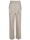 Prada Cotton Blend Cargo Pants In Grey