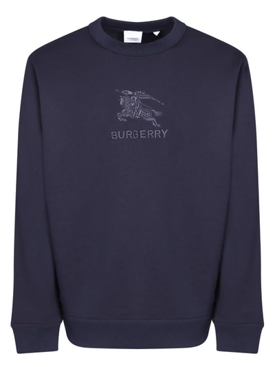 Burberry Ekd Blue Crew-neck Sweatshirt