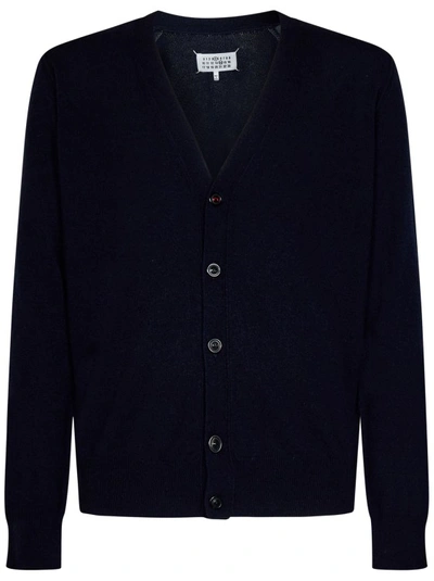 Maison Margiela Cashmere Cardigan In Blue