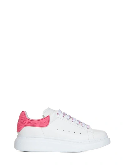 ALEXANDER MCQUEEN WHITE LEATHER OVERSIZE SNEAKERS
