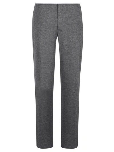 Lanvin Buttoned Waist Trousers In Grey