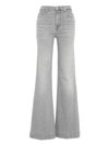 7 For All Mankind Modern Dojo Flared Mid-rise Stretch-denim Jeans In Grey