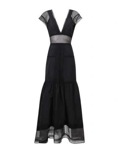 Gemy Maalouf V-neckline Flared Dress - Midi Dresses In Black