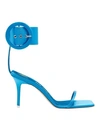 Attico Sandals Last Night Satin Heavenly Turquoise In Blue