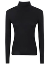 P.a.r.o.s.h Black Wool Ribbed Knit Jumper In Black