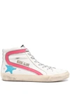 GOLDEN GOOSE WHITE ANKLE-HIGH SNEAKERS