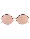 Linda Farrow Round Frame Sunglasses In Metallic