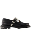 Toga Virilis Buckle-fastening Leather Loafers In Black