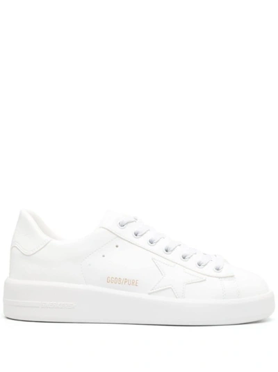 Golden Goose Star Patch White Round Toe Sneakers