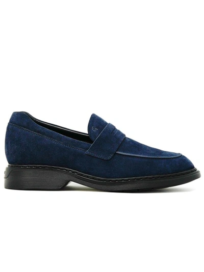 Hogan Mocassino In Camoscio Blu