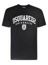 Dsquared2 University Print Short-sleeve T-shirt In Black