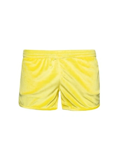 Balenciaga Elasticated-waistband Cotton Shorts In Yellow