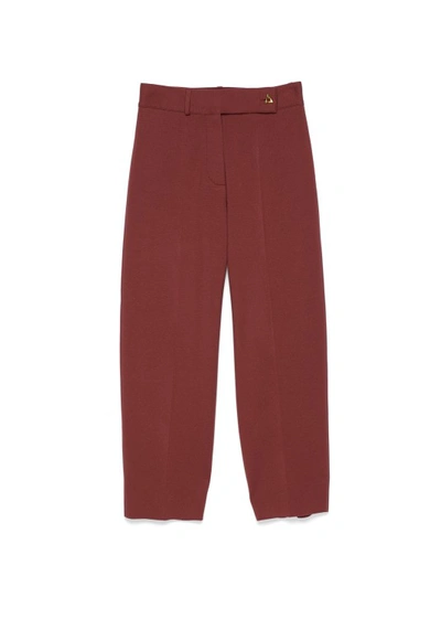 Aeron Madeleine Knit Suiting Trousers In Burgundy