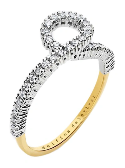 Delfina Delettrez 1987 Ring In 18k White And Yellow Gold