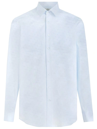 ETRO ALL-OVER PEGASO LOGO COTTON SHIRT