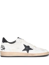 Golden Goose Star Patch White Sneakers In Black