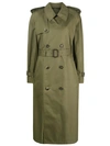 Wardrobe.nyc Cotton Gabardine Trench Coat In Green