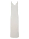 The Row Toman Jersey Midi Dress In White