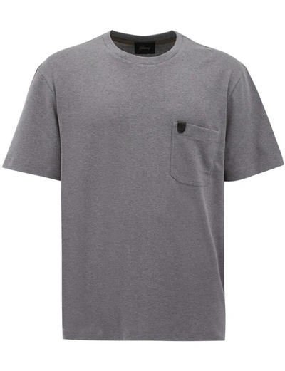 Brioni Grey Cotton T-shirt