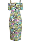 JUST CAVALLI MULTICOLOUR MIDI DRESS