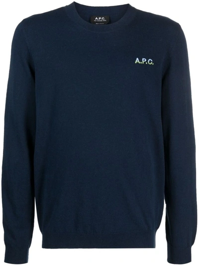 Apc Blue Cotton Breathable Fit Sweatshirt