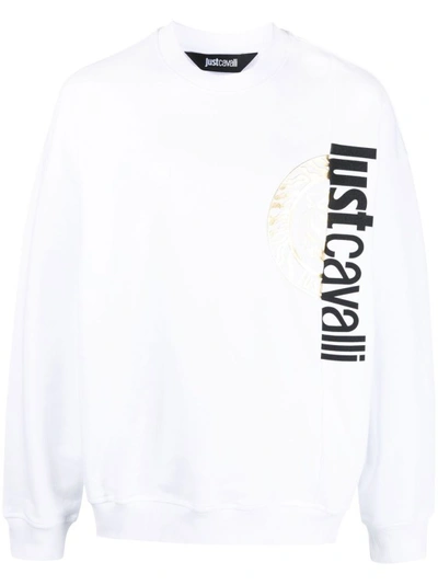 Just Cavalli Logo-print Sweatshirt In White