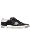 Philippe Model Logo-patch Lace-up Low-top Sneakers In Grey