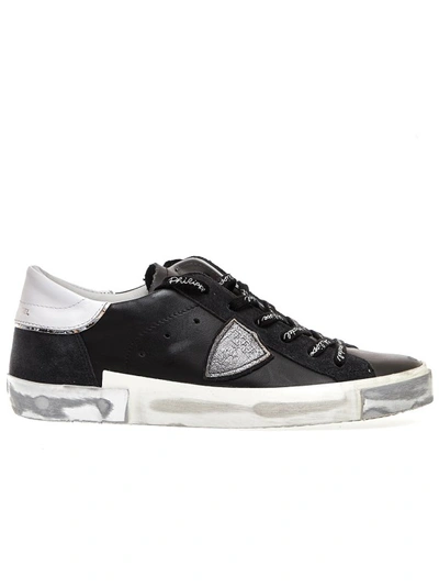 Philippe Model Paris X Sneakers In Leather In Grey