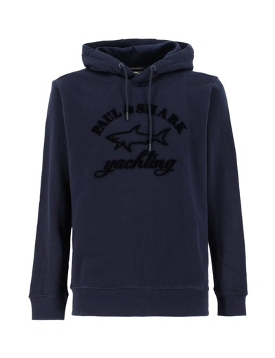 Paul & Shark Blue Cotton Hoodie