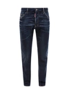 DSQUARED2 DENIM JEANS WITH BACK LEATHER LOGO PATCH