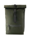 RAINS ROLLTOP RUCKSACK BACKPACK - SYNTHETIC - GREEN