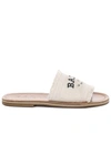 Bally Logo-print Frayed Sandals In White