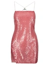 Attico Sequinned Sleeveless Minidress In Pink