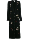 RED VALENTINO RED VALENTINO FLORAL CABLE KNIT CARDIGAN - BLACK,NR3KH00837B12169034