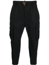 Dsquared2 Drawstring Tapered Trousers In Black