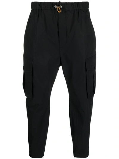 Dsquared2 Drawstring Tapered Trousers In Black