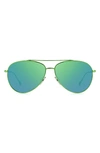 Isabel Marant 60mm Gradient Aviator Sunglasses In Green / Green Multi Polar