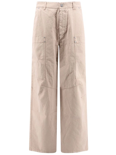 PALM ANGELS COTTON CARGO TROUSER WITH LOGOED LABEL