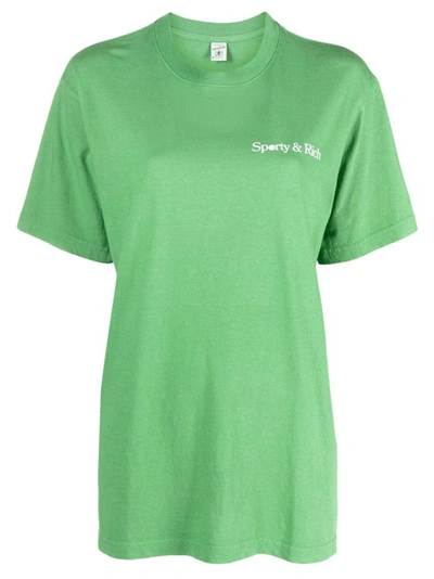 Sporty And Rich Disco Logo-print T-shirt In Green