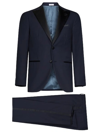 Boglioli Navy Blue Virgin Wool Suit