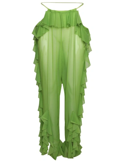 Ester Manas Mermaid Ruffled Pant In Pistachio
