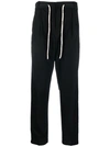 Palm Angels Side-stripe Track Pants In Black