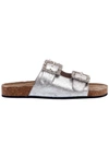 STRATEGIA SILVER SLIPPER WITH STRASS BUCKLE