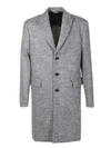 Dolce & Gabbana Single-breasted Grey Wool Coat In Grey