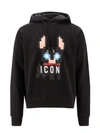 DSQUARED2 COTTON SWEATSHIRT WITH FRONTAL CIRO PRINT