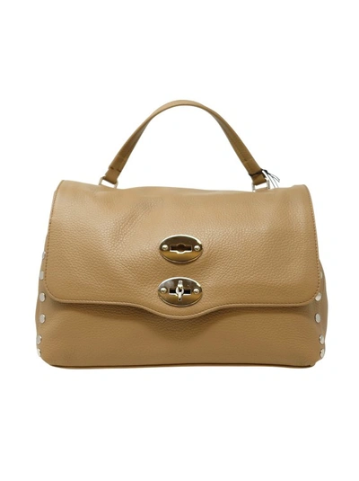 Zanellato 068010-0050000-z0260 Postina Daily Giorno M Cappuccino Leather Handbag In Brown