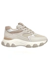 Hogan Hyperactive Leather And Suede Sneakers In Neutrals