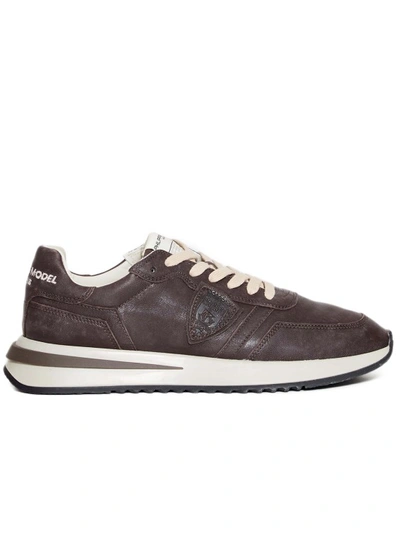 Philippe Model Man Sneakers Dark Brown Size 11 Soft Leather